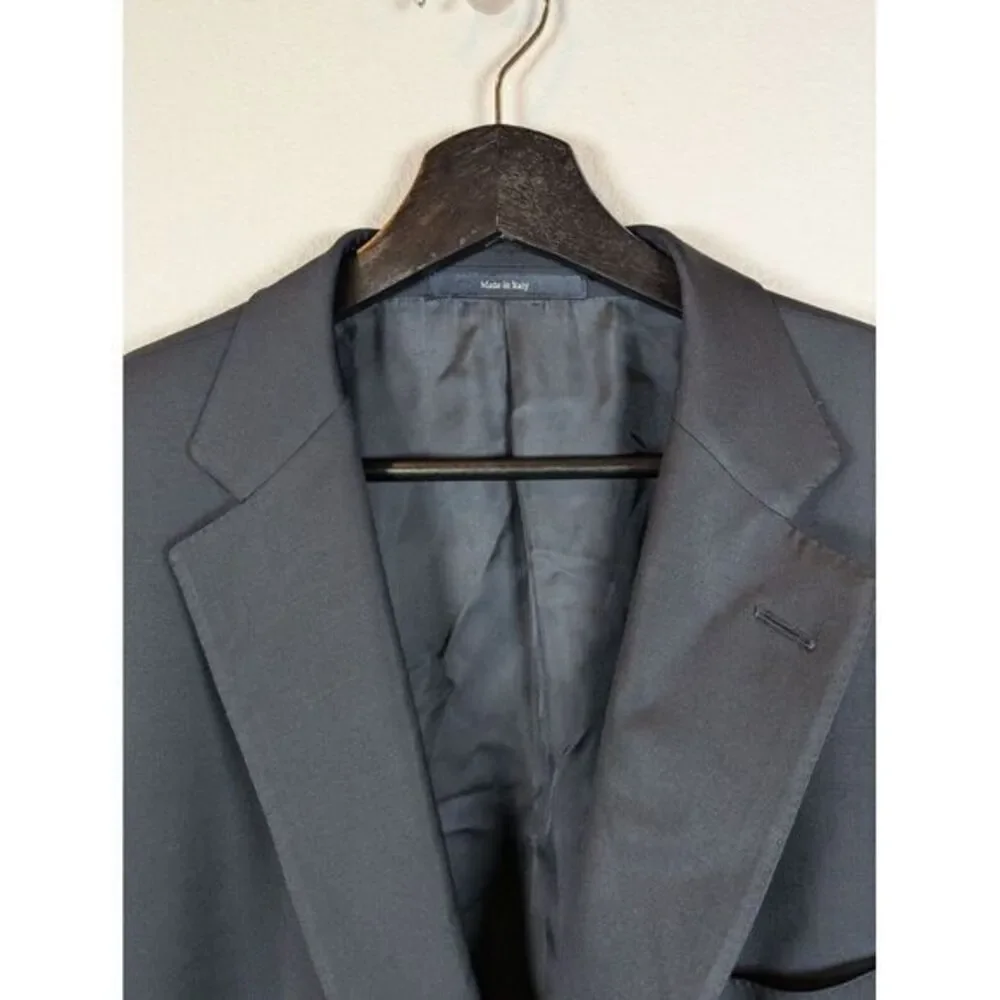 Ermenegildo Zegna Blazer Sport Jacket Men's Size 44 100% Wool Blue Made In Italy